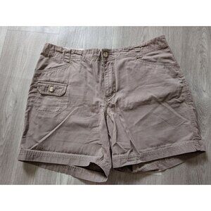 Columbia Womens Size 14 Tan Brown Cotton Casual Shorts With Pockets